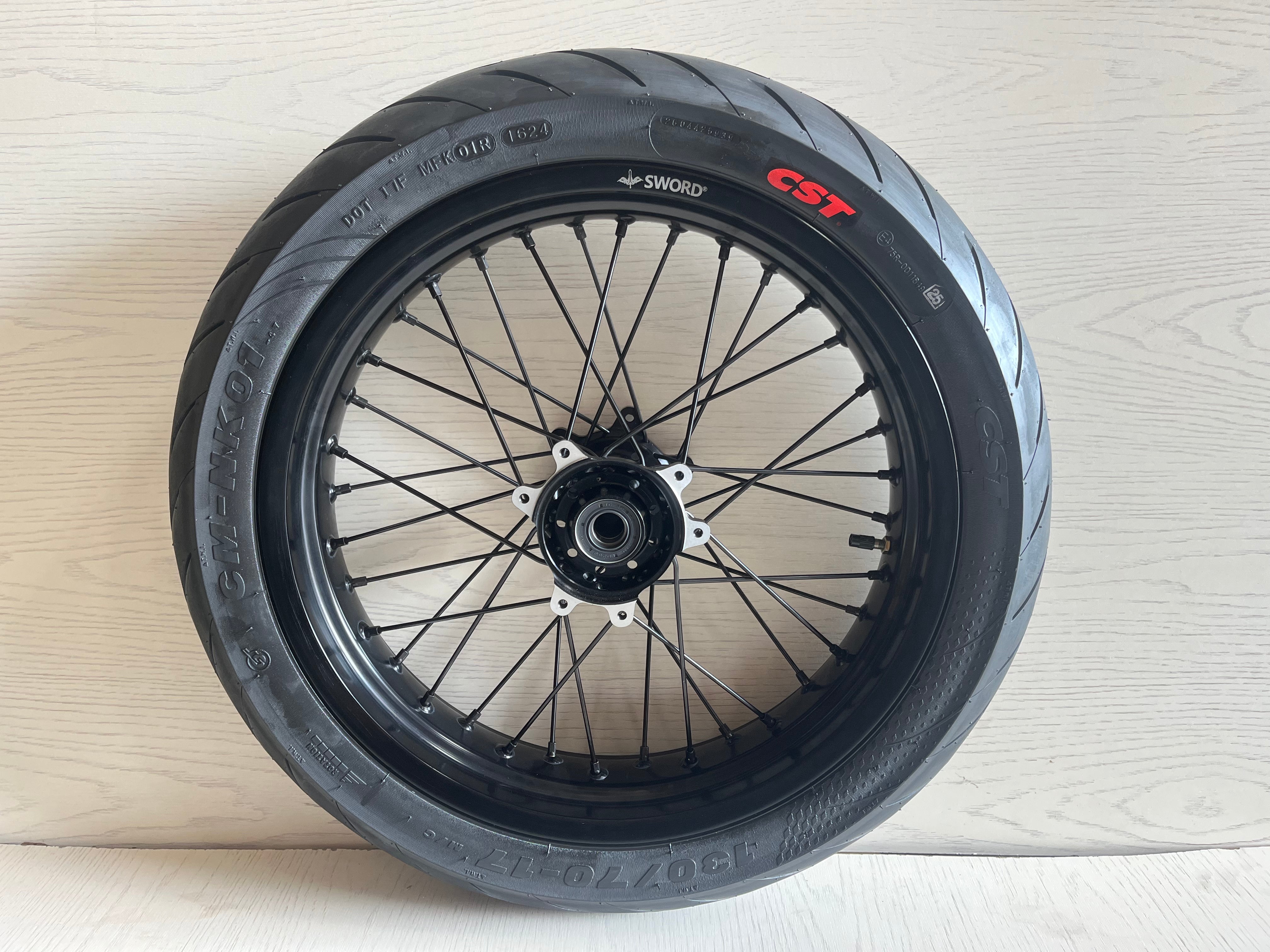 Ultra Bee Full Slick Tires Supermoto Wheelset