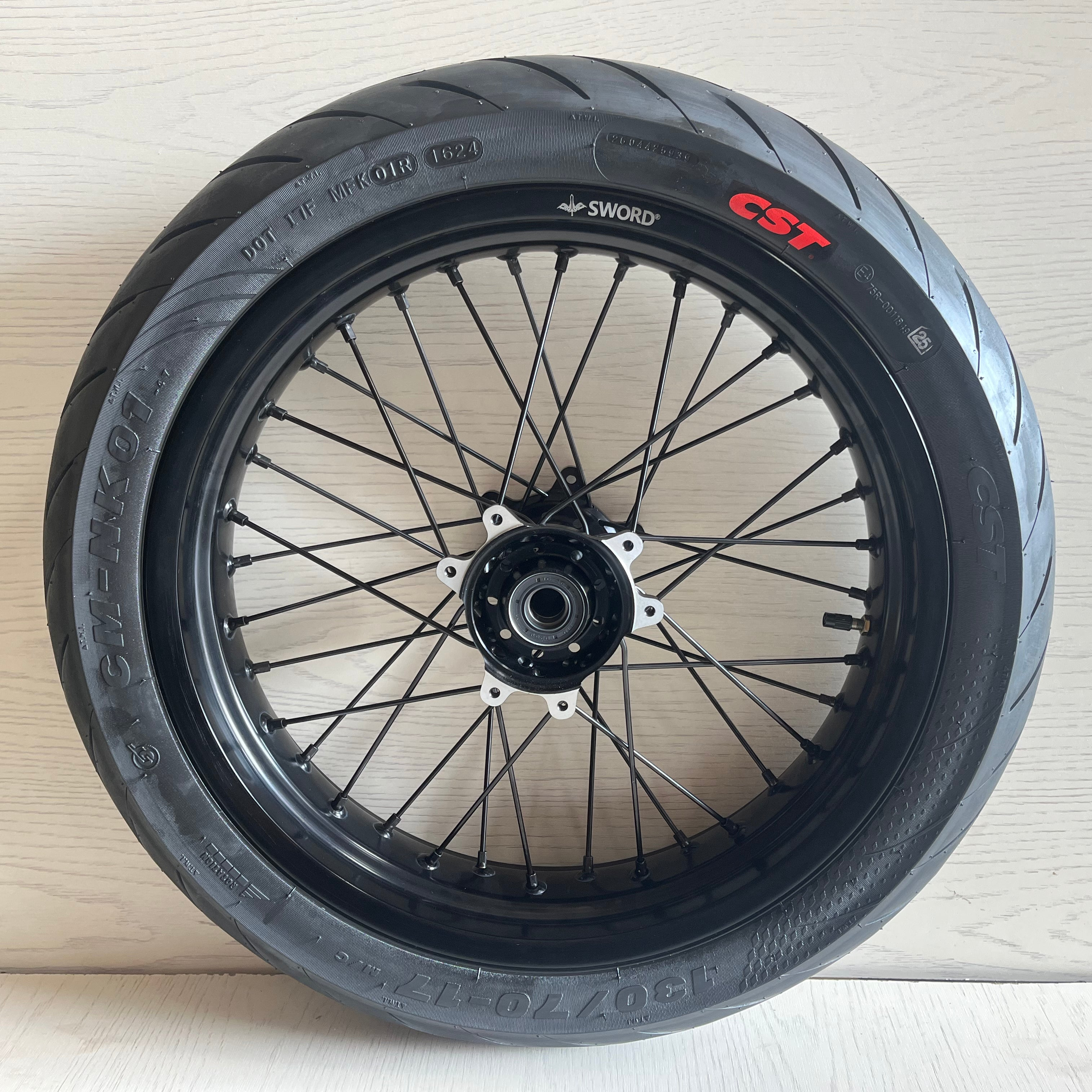 Ultra Bee Full Slick Tires Supermoto Wheelset